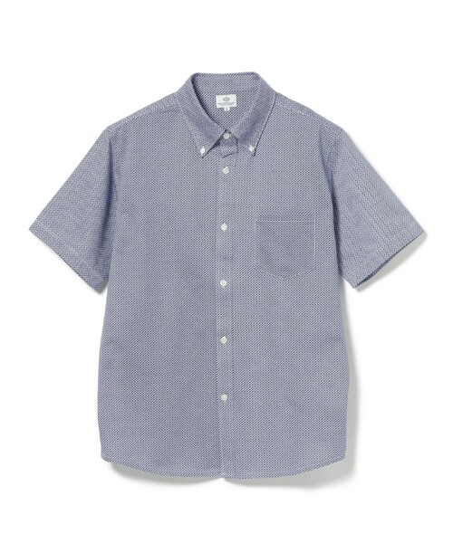 BEAMS HEART(ビームスハート)の「【7/9値下げ】ハニカムプリント ボタンダウンシャツ 26SS (抗菌防臭加工・吸水速乾・クールビズ)(シャツ/ブラウス・メンズ・ホワイト系その他2/ホワイト/ネイビー・LARGE/SMALL/MEDIUM/X-LARGE)」の11枚目の写真