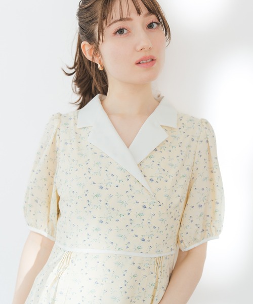 MISCH MASCH（ミッシュマッシュ）の「2026春夏新作 テーラーカラー花柄ワンピース（ワンピース・レディース・ブラック/イエロー・M/S）」の17枚目の写真