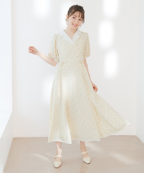 MISCH MASCH（ミッシュマッシュ）の「2026春夏新作 テーラーカラー花柄ワンピース（ワンピース・レディース・ブラック/イエロー・M/S）」の19枚目の写真