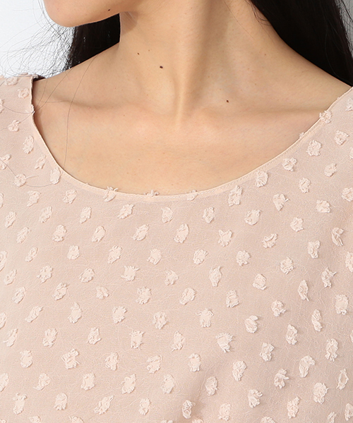 CAROLINA GLASER(カロリナ グレイサー)の「【MEG着用】CAROLINA GLASER / ドット フレンチスリーブ ワンピース(ワンピース・レディース・ブラック/ピンク・ONE SIZE)」の8枚目の写真