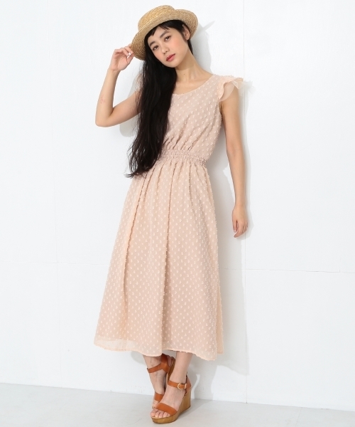 CAROLINA GLASER(カロリナ グレイサー)の「【MEG着用】CAROLINA GLASER / ドット フレンチスリーブ ワンピース(ワンピース・レディース・ブラック/ピンク・ONE SIZE)」の16枚目の写真