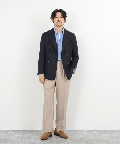 NOLLEY’S(ノーリーズ)の「【Martin Sons&Co.社製生地使用】ホップサック ダブルジャケット 26SS《ビジカジ対応》(テーラードジャケット・メンズ・ダークネイビー・50/48/46/44/42)」の8枚目の写真