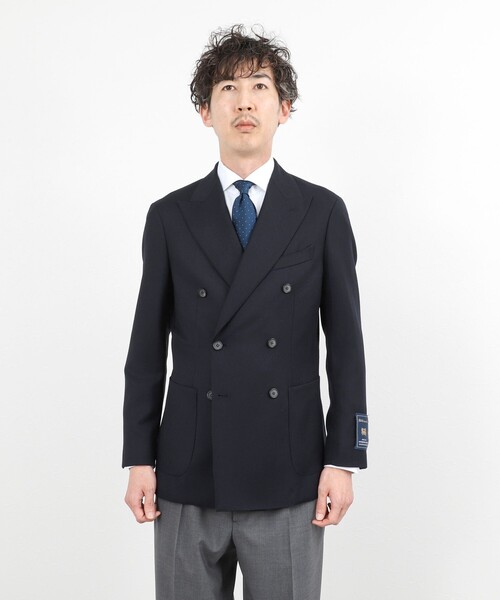 NOLLEY’S(ノーリーズ)の「【Martin Sons&Co.社製生地使用】ホップサック ダブルジャケット 26SS《ビジカジ対応》(テーラードジャケット・メンズ・ダークネイビー・50/48/46/44/42)」の10枚目の写真