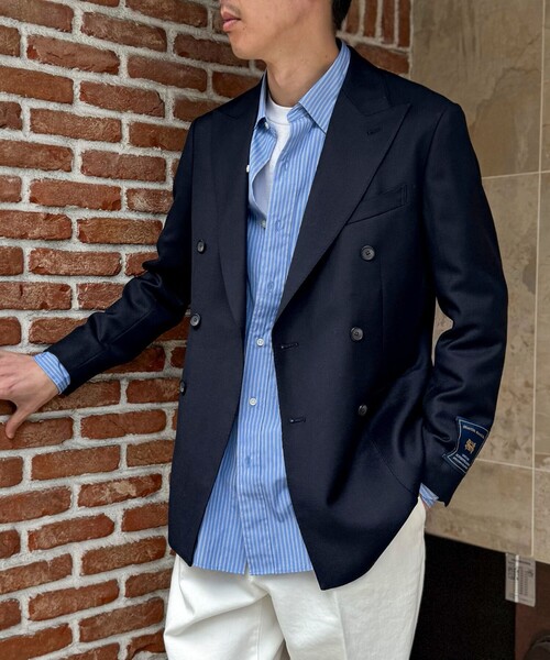 NOLLEY’S(ノーリーズ)の「《ビジカジ対応》MARTIN ホップサック ダブルジャケット 26SS(テーラードジャケット・メンズ・ダークネイビー・50/48/46/44/42)」の12枚目の写真