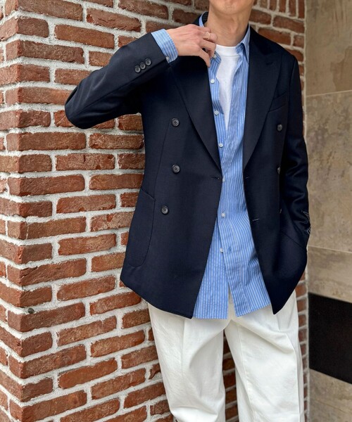 NOLLEY’S(ノーリーズ)の「《ビジカジ対応》MARTIN ホップサック ダブルジャケット 26SS(テーラードジャケット・メンズ・ダークネイビー・50/48/46/44/42)」の13枚目の写真