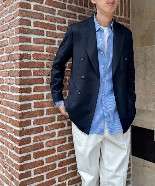NOLLEY’S(ノーリーズ)の「《ビジカジ対応》MARTIN ホップサック ダブルジャケット 26SS(テーラードジャケット・メンズ・ダークネイビー・50/48/46/44/42)」の14枚目の写真