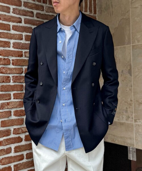 NOLLEY’S(ノーリーズ)の「《ビジカジ対応》MARTIN ホップサック ダブルジャケット 26SS(テーラードジャケット・メンズ・ダークネイビー・50/48/46/44/42)」の15枚目の写真
