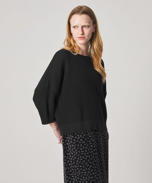 Steven Alan（スティーブンアラン）の「＜Steven Alan＞コットン リブ プルオーバー ニット（ニット/セーター・レディース・オフホワイト/ブラック・FREE）」の2枚目の写真