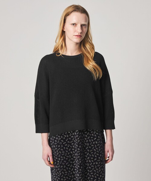 Steven Alan（スティーブンアラン）の「＜Steven Alan＞コットン リブ プルオーバー ニット（ニット/セーター・レディース・オフホワイト/ブラック・FREE）」の3枚目の写真