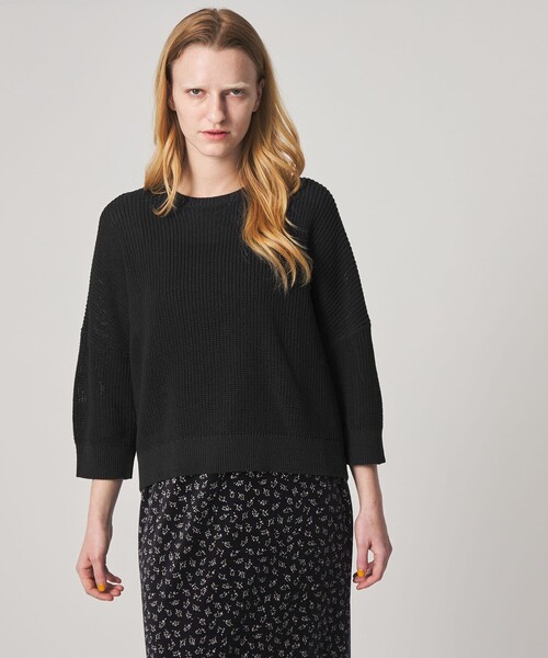 Steven Alan（スティーブンアラン）の「＜Steven Alan＞コットン リブ プルオーバー ニット（ニット/セーター・レディース・オフホワイト/ブラック・FREE）」の6枚目の写真