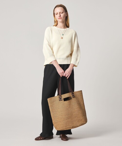 Steven Alan（スティーブンアラン）の「＜Steven Alan＞コットン リブ プルオーバー ニット（ニット/セーター・レディース・オフホワイト/ブラック・FREE）」の8枚目の写真