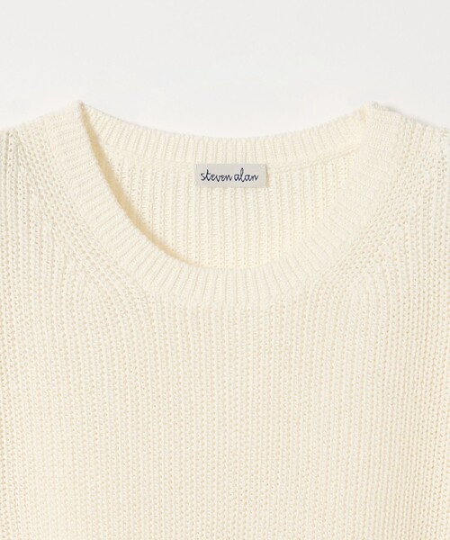 Steven Alan(スティーブンアラン)の「<Steven Alan>コットン リブ プルオーバー ニット(ニット/セーター・レディース・オフホワイト/ブラック・FREE)」の6枚目の写真