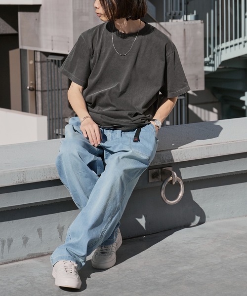 Gramicci（グラミチ）の「Gramicci/グラミチ STRETCH DENIM LOOSE TAPERED RIDGE PANT テーパード ワイドストレッチデニムパンツ 2026年春夏（デニムパンツ・メンズ・ブルー/ダークブルー/ワンウォッシュ・S/M/L/XL）」の9枚目の写真