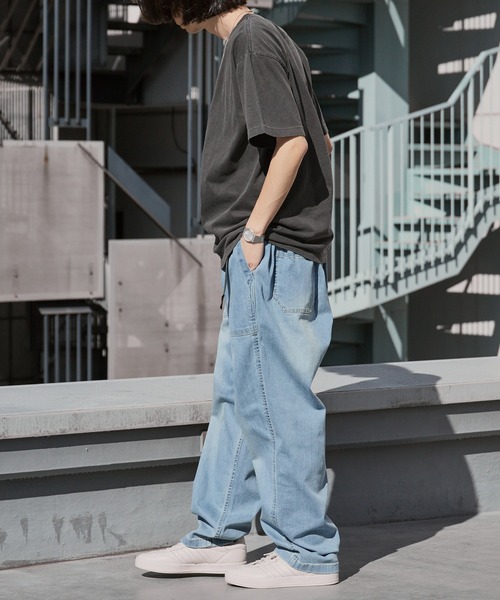 Gramicci（グラミチ）の「Gramicci/グラミチ STRETCH DENIM LOOSE TAPERED RIDGE PANT テーパード ワイドストレッチデニムパンツ 2026年春夏（デニムパンツ・メンズ・ブルー/ダークブルー/ワンウォッシュ・S/M/L/XL）」の12枚目の写真