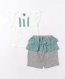 RAGMART（ラグマート）の「カットソー半袖Tシャツ＆フリルパンツセット（セットアップ）」