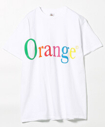 byeA.（バイエー）の「byeA./バイエー NOT APPLE T-shirt Orange/オレンジ ロゴTシャツ（Tシャツ/カットソー）」