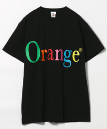 byeA.（バイエー）の「byeA./バイエー NOT APPLE T-shirt Orange/オレンジ ロゴTシャツ（Tシャツ/カットソー）」
