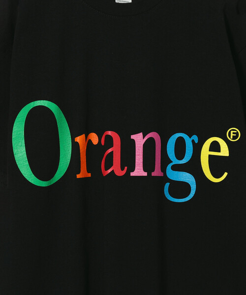 FREAK'S STORE(フリークスストア)の「byeA./バイエー NOT APPLE T-shirt Orange/オレンジ ロゴTシャツ(Tシャツ/カットソー・レディース・ブラック/ホワイト・MEDIUM)」の5枚目の写真