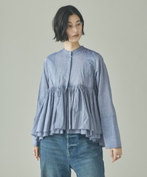 Curensology | Curensology(カレンソロジー)/シャンブレーレイヤードギャザーブラウス(シャツ/ブラウス)