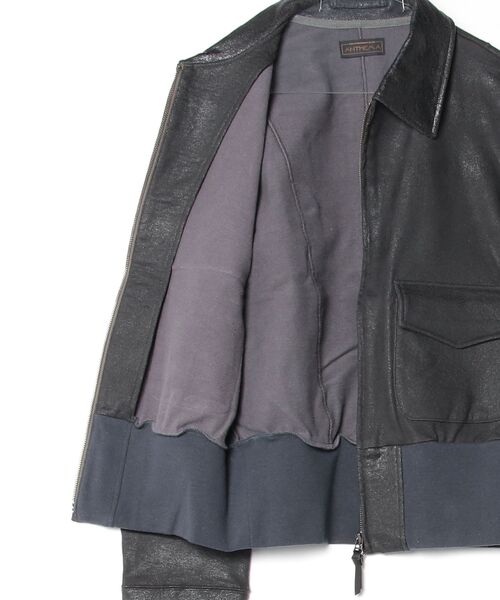 ANTHEM A(アンセムエー)の「【ANTHEM A】 CRACK TERRY BLOUSON(ブルゾン・メンズ・ダークネイビー・MEDIUM/LARGE)」の3枚目の写真