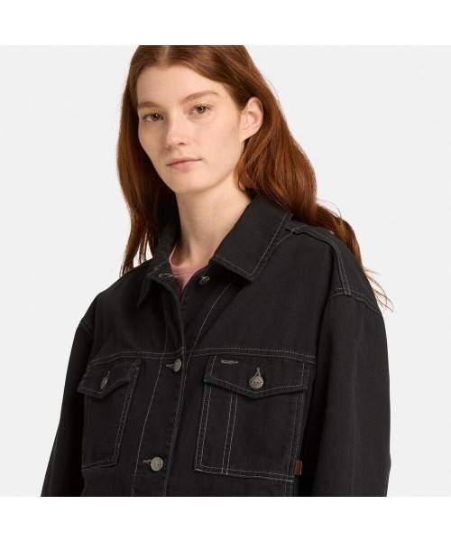 Timberland(ティンバーランド)の「キャンバス トラッカー ジャケット レディース(その他アウター・レディース・ブラック・LARGE/MEDIUM/SMALL)」の3枚目の写真