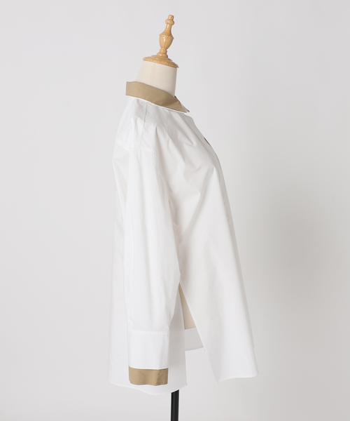 JOURNAL STANDARD（ジャーナルスタンダード）の「別注【Ayumi.Hamamoto×JOURNALSTANDARD】A/HレイヤードカラーSH（シャツ/ブラウス・レディース・ホワイト/ブルー・FREE）」の18枚目の写真