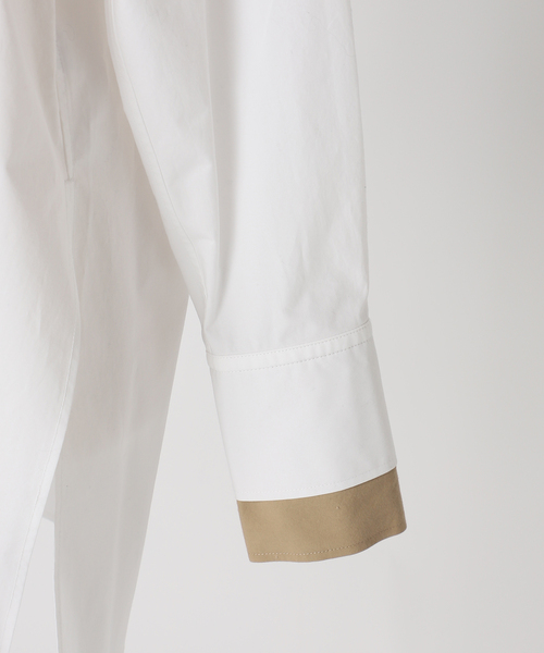 JOURNAL STANDARD（ジャーナルスタンダード）の「別注【Ayumi.Hamamoto×JOURNALSTANDARD】A/HレイヤードカラーSH（シャツ/ブラウス・レディース・ホワイト/ブルー・FREE）」の3枚目の写真