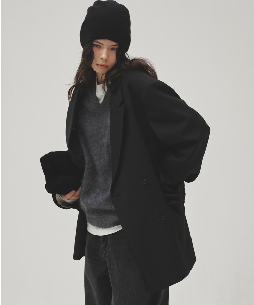 TODAYFUL(トゥデイフル)の「Seamless Cashmere Beanie(ニットキャップ/ビーニー・レディース・チャコールグレー/ブラック/モカ・FREE)」の6枚目の写真