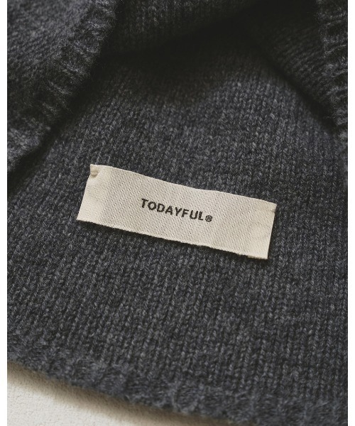 TODAYFUL(トゥデイフル)の「Seamless Cashmere Beanie(ニットキャップ/ビーニー・レディース・チャコールグレー/ブラック/モカ・FREE)」の13枚目の写真