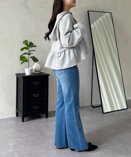 prose verse(プロズヴェール)の「ペプラムダブルジップパーカー(パーカー・レディース・ブラック/グレー・MEDIUM/LARGE)」の18枚目の写真