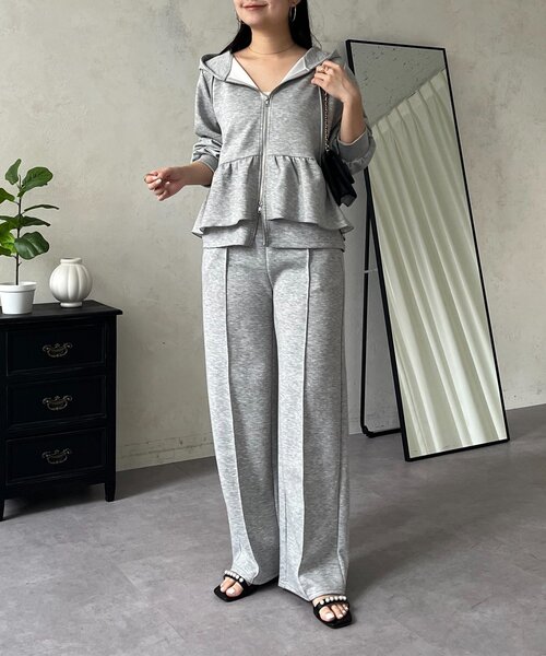 prose verse(プロズヴェール)の「ペプラムダブルジップパーカー(パーカー・レディース・ブラック/グレー・MEDIUM/LARGE)」の13枚目の写真