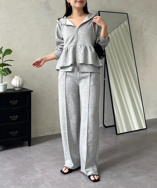 prose verse(プロズヴェール)の「ペプラムダブルジップパーカー(パーカー・レディース・ブラック/グレー・MEDIUM/LARGE)」の14枚目の写真