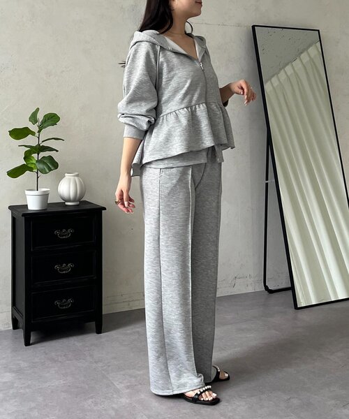 prose verse(プロズヴェール)の「ペプラムダブルジップパーカー(パーカー・レディース・ブラック/グレー・MEDIUM/LARGE)」の7枚目の写真