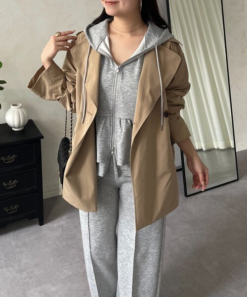 prose verse(プロズヴェール)の「ペプラムダブルジップパーカー(パーカー・レディース・ブラック/グレー・MEDIUM/LARGE)」の11枚目の写真