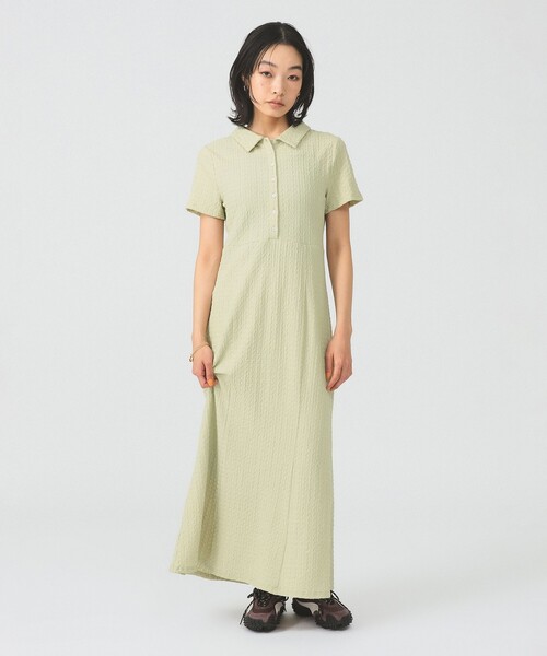 Ray BEAMS(レイビームス)の「カット ジャカード マーメイド ワンピース(ワンピース・レディース・ダークブラウン/クリーム・ONE SIZE)」の2枚目の写真