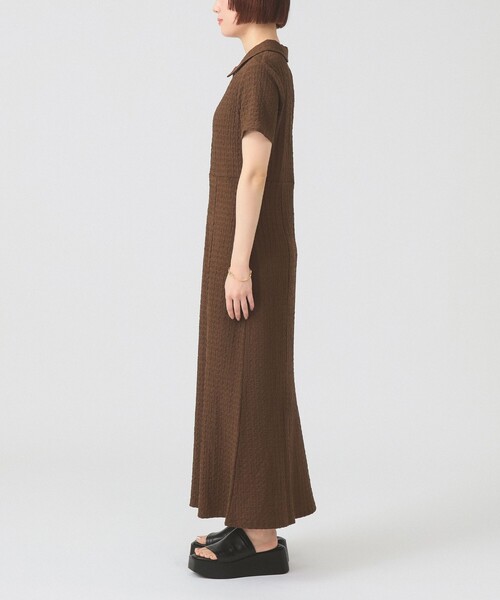 Ray BEAMS(レイビームス)の「カット ジャカード マーメイド ワンピース(ワンピース・レディース・ダークブラウン/クリーム・ONE SIZE)」の9枚目の写真