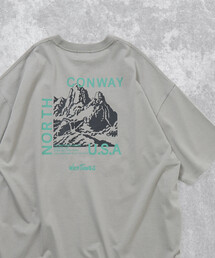 限定展開 WILD THINGS×FREAK'S STORE ワイルドシングス 別注 ビッグシルエット マウンテンモチーフ バックプリント Tシャツ