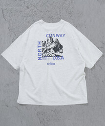 WILD THINGS（ワイルドシングス）の「限定展開 WILD THINGS×FREAK'S STORE/ワイルドシングス 別注 ビッグシルエット マウンテンモチーフ バックプリント Tシャツ（Tシャツ/カットソー）」