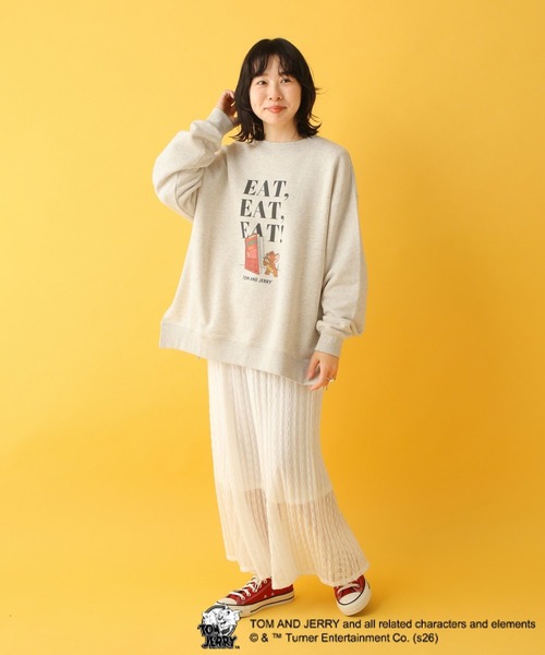 LEPSIM（レプシィム）の「【産前・産後対応】マタニティ／トムとジェリースウェット　632799（マタニティウェア/グッズ・レディース・チャコールグレー/グレー/アイボリー・FREE）」の8枚目の写真