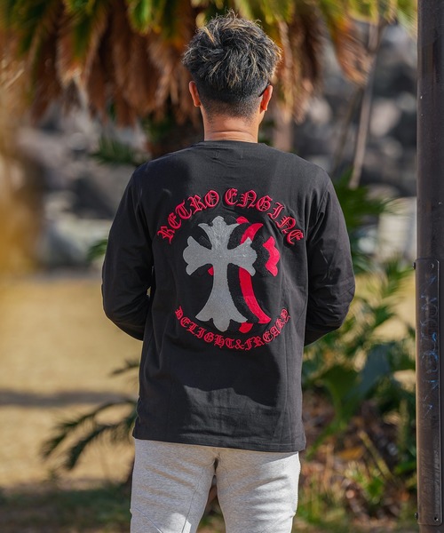 adamsJUGGLER（アダムスジャグラー）の「RTEGシェニールクロスロンティー（Tシャツ/カットソー・メンズ・ホワイト/ブラック・XL/L/M/S/XXL）」の2枚目の写真