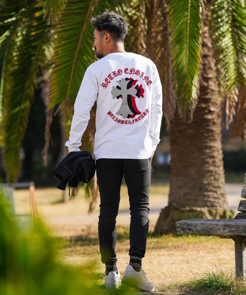 adamsJUGGLER（アダムスジャグラー）の「RTEGシェニールクロスロンティー（Tシャツ/カットソー・メンズ・ホワイト/ブラック・XL/L/M/S/XXL）」の9枚目の写真
