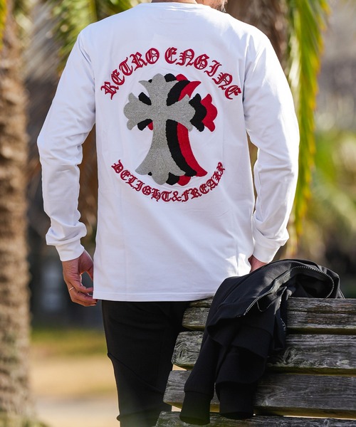 adamsJUGGLER（アダムスジャグラー）の「RTEGシェニールクロスロンティー（Tシャツ/カットソー・メンズ・ホワイト/ブラック・XL/L/M/S/XXL）」の15枚目の写真