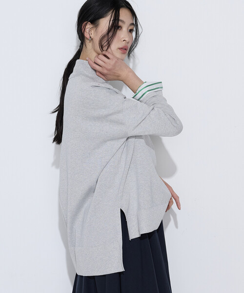 K.T KIYOKO TAKASE（キヨコタカセ）の「天竺編み ファインラメニットプルオーバー（ニット/セーター・レディース・ピンク/グレー・FREE）」の8枚目の写真