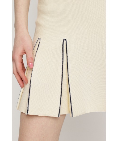 SLY(スライ)の「BICOLOR PLEATS S/SK【2BUY10%OFF】 バイカラープリーツショートスカート 春服(スカート・レディース・アイボリー/ブラック/杢グレー・1/2)」の10枚目の写真