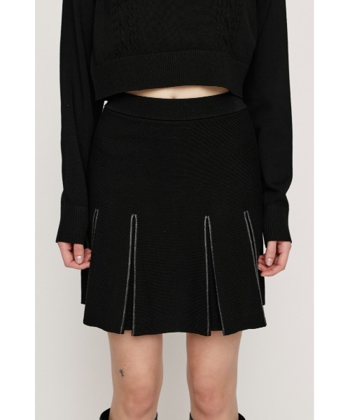 SLY(スライ)の「BICOLOR PLEATS S/SK【2BUY10%OFF】 バイカラープリーツショートスカート 春服(スカート・レディース・アイボリー/ブラック/杢グレー・1/2)」の15枚目の写真
