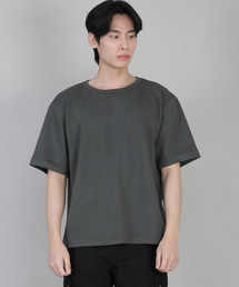 無地Rネック半袖TシャツRSR-880スレートグレー