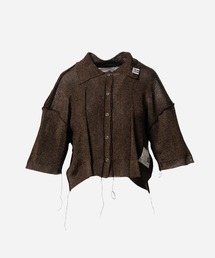 MIHARAYASUHIRO（ミハラヤスヒロ）の「【MIHARAYASUHIRO/ミハラヤスヒロ】GLITTER KNIT INSIDE OUT CD/グリッターニットインサイドアウトカーディガン（カーディガン/ボレロ）」