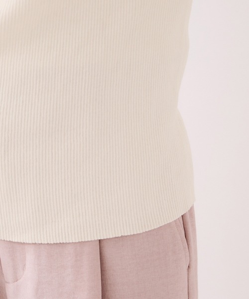 VIS(ビス)の「ドレープオフショルダーリブニット/イージーケア(ニット/セーター・レディース・オフホワイト/グレー/サックスブルー/ブラック・FREE)」の14枚目の写真