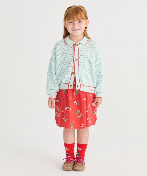 BOBO CHOSES（ボボショーズ）の「総柄Farm Adventure ワンピース【キッズ】（ワンピース・キッズ・レッド・130/120/100/110）」の3枚目の写真