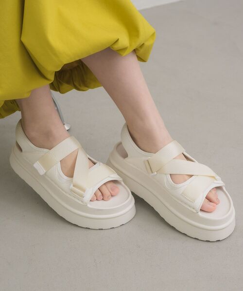 RETRO GIRL（レトロガール）の「スポーツサンダル（サンダル・レディース・ライトブラウン/オフホワイト/ブラック・LARGE/MEDIUM）」の6枚目の写真